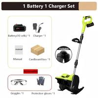 Souffleuse à neige sans fil 21V, pelle à neige électrique, souffleuse à neige pliable, largeur de déneigement de 25 cm, outil de déneigement alimenté par batterie