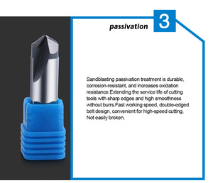 DOHRE 20 Years Manufacturer High Hardness Carbide Tungsten <strong>PCD</strong> Diamond Cutting Tool Metal Chamfer <strong>End</strong> <strong>Mill</strong> Cutter - Product Image 4