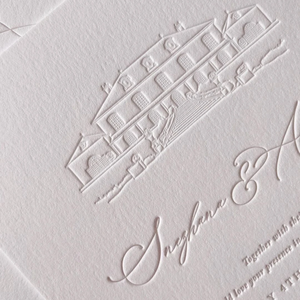 Invitaciones <span class=keywords><strong>de</strong></span> Boda Personalizadas <span class=keywords><strong>de</strong></span> Papel Blanco Recubierto con Relieve en Relieve, Logotipo en Relieve, Doble Cara, Borde Dorado, Tarjeta <span class=keywords><strong>de</strong></span> Visita - Product Image 2