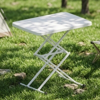 Haute qualité 65*45CM Portable pliable petit bureau d'ordinateur blanc Table d'ordinateur hauteur réglable extensible en plastique