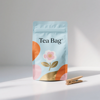 Sacs en plastique d'emballage de thé Thai Slim Milk Chrysanthemum Kambucha Pochette debout zip-lock refermable en chinois avec impression personnalisée