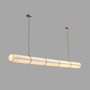 Lampadario di Lusso per Ufficio e Ristorante, Lampada a Sospensione Artistica con Effetto Incrociato, Atmosfera Elegante per Bar, Lampade Tubolari Lunghe Sospese - Product Image 1