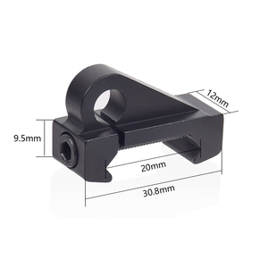 Heavy Duty Aluminum Sling Loop for 20mm Black Anodized <b>Secure</b> Fit Corrosion Resistant Tactical Outdoor Accessory - Product Image 3