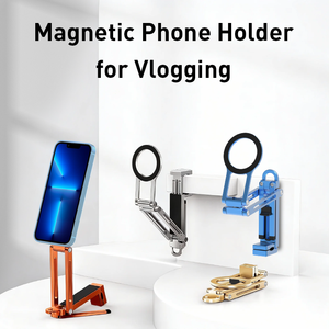 Soporte Magnético para Teléfono con Trípode de Aluminio, Ideal para Vlogs, Gimnasio y Viajes - Product Image 2