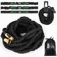 Tuyau d'arrosage de jardin extensible magique haute pression, léger, rétractable et flexible, avec raccords en laiton