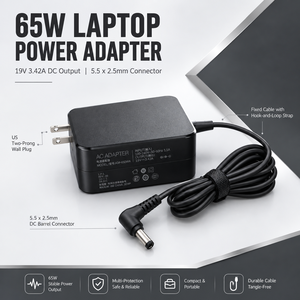65W แล็ปท็อปชาร์จ 19V 3.42A พินอะแดปเตอร์ AC ใหม่ Q500A-BHI7T05 PA-1650-93 สำหรับเราแลปอะแดปเตอร์แปลงไฟ 5.5x2.5 มม.เครื่องชาร์จ DC - Product Image 1