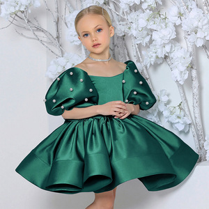 Nuevo Vestido <span class=keywords><strong>de</strong></span> Fiesta Largo Rojo <span class=keywords><strong>de</strong></span> Satén con Cuello Redondo y Cuentas <span class=keywords><strong>para</strong></span> Niñas, Estilo Princesa, Ideal <span class=keywords><strong>para</strong></span> Bodas y Fiestas <span class=keywords><strong>de</strong></span> Damas <span class=keywords><strong>de</strong></span> Honor - Product Image 4