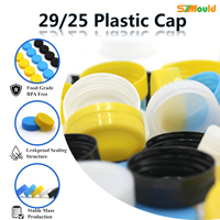 29/25 Couvercles en plastique jetables légers et écologiques de qualité alimentaire, service OEM en gros, bouchons de bouteilles, emballage pour eau/jus, sérigraphie
