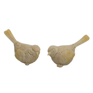 6 인치 홈 장식 수지 골동품 골드 버드 입상 Polyresin 조류 동상 록 Polystone 조류 액세서리 - Product Image 5