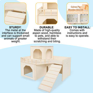<span class=keywords><strong>Cage</strong></span> de maison de Hamster en bois d'<span class=keywords><strong>habitat</strong></span> détachable pour petit animal pour cochon d'Inde Chinchilla lapin Hamster hérisson écureuil - Product Image 5