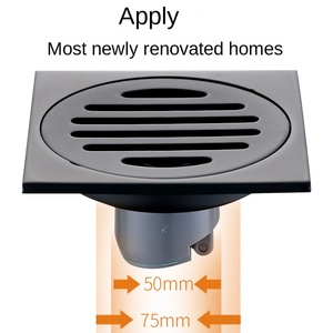 Dual-sử <span class=keywords><strong>d</strong></span>ụng thép không gỉ thoát nước sàn hiện đại cho khách sạn phòng tắm phòng tắm ban công nhà vệ sinh máy giặt cống đóng cửa Bìa - Product Image 2