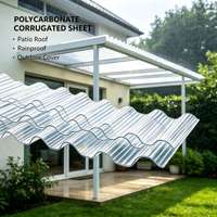 Tôle ondulée en polycarbonate avec revêtement UV, teinte bronze, longueur personnalisable, design moderne, imperméable, écologique, pour quai de parc