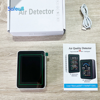 Détecteur Safewill Tuya AQI PM2.5 PM10 CO2 TVOC Température Humidité WiFi Moniteur de qualité de l'air intérieur IP54 Alarme sonore et lumineuse