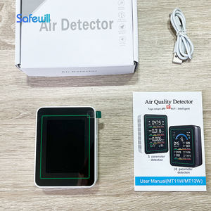 Safewill Tuya Dedektörü AQI PM2.5 PM10 CO2 TVOC Sıcaklık Nem WiFi İç Mekan Hava Kalitesi Monitörü IP54 Ses+Işık <span class=keywords><strong>Alarm</strong></span>ı - Product Image 2