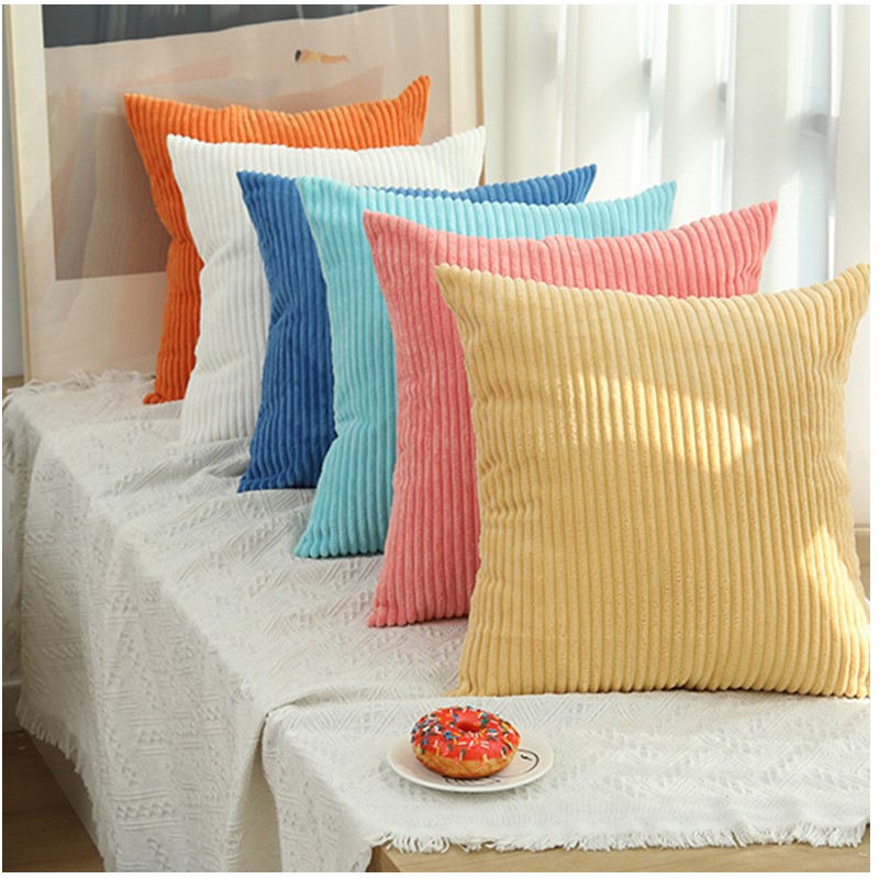 Nieuwe Effen Kussensloop Corduroy Massaal Fluwelen Kussenhoes Roze Grijs Blauw Koffie Zachte Huis Decoratieve Kussensloop