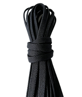 Lacets plats tressés en coton ciré à 100 %, haute ténacité, pour bottes et chaussures habillées, avec embouts aglets