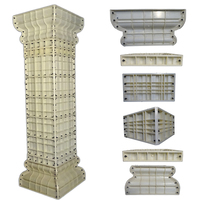 Moule de pilier en forme de colonne à motif de capitale d'éléphant carrée pour la vente de piliers en béton préfabriqué