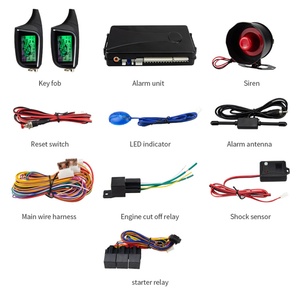Hot Sale EASYGUARD EC205 2 Way LCD Pager Display <b>Remote</b> Engine Start Shock Alarm Warning <b>Remote</b> Start Car Alarm System - Product Image 3