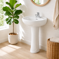 Wastafel Pedestal Bersertifikat CUPC Elegan untuk Kamar Mandi Laris Manis 1103