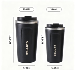 Tazza da Caffè Isolata in Acciaio Inox da 380ML per Ufficio e Outdoor - Bicchiere da Viaggio a Doppia Parete con Coperchio Antigoccia Facile da Usare - Product Image 6