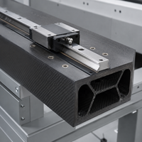Poutre transversale en fibre de carbone haute résistance, légère, résistante à la déformation, finition sergé mate, tailles personnalisées pour laser à fibre CNC industriel