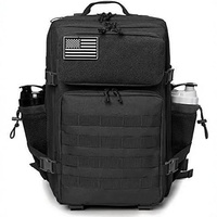 Sac à dos tactique unisexe 45L en polyester Oxford à double bandoulière pour l'extérieur, l'alpinisme, le cyclisme et le camping