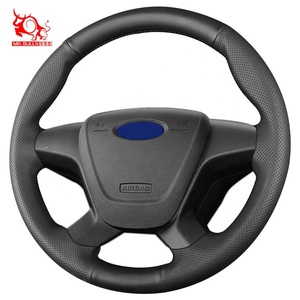 Accessoires d'intérieur housse de volant de voiture en cuir véritable pour <span class=keywords><strong>Ford</strong></span> 2019 <span class=keywords><strong>Transit</strong></span> <span class=keywords><strong>Connect</strong></span> Wagon - Product Image 1