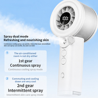 Nouveau ventilateur brumisateur portable, batterie rechargeable 3000 mAh, ventilateurs puissants sans balais, 100 vitesses, grande capacité d'eau