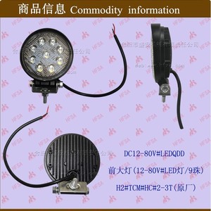 Faros Delanteros LED Redondos para Montacargas, 12-80V, con 9 Bombillas, Venta al Por Mayor - Product Image 1