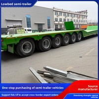 Fabricant de remorques fournit des semi-remorques à plateau bas et à col de cygne pour le transport d'équipements lourds et de machines dans le secteur minier du charbon en Chine