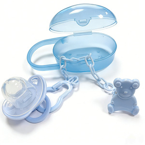 Chupete de Silicona para Bebé Recién Nacido, Anti-Cólicos, Ultra Suave, Flujo Lento, Calibre Estándar, Portátil, Antipolvo, Ayuda para Dormir - Product Image 6
