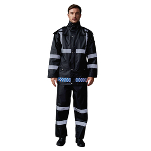 Completo Antipioggia da Uomo <span class=keywords><strong>in</strong></span> Oxford 300D Rivestito <span class=keywords><strong>in</strong></span> PU, Ecologico, Pieghevole, Impermeabile, Alta Visibilità, Riflettente, Giacca e Pantaloni per <span class=keywords><strong>Moto</strong></span> - Product Image 1