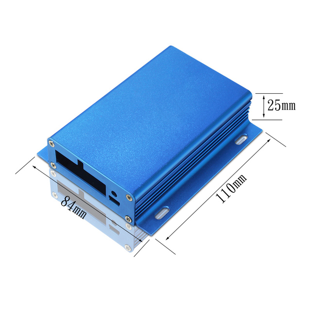 Metal Electronics Control Box Case Custom Anodized Sandblast Extruded Aluminum Split with Flange Switch Box IP54 Silver