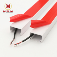 Gaine de câblage PVC moderne Misumi DECT-2516, écologique, installation visible, adhésif invisible, décorative, pour le commerce international