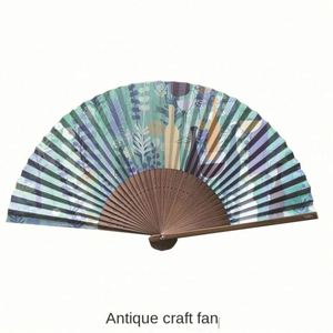 Abanico de Mano de Bambú Blanco Personalizado, con Logotipo Impreso y Pintado, Abanico de Papel en Blanco Portátil para Bodas - Product Image 4