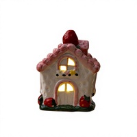 Lampe de nuit en céramique en forme de maison, motif fraise, décoration de bureau, style moderne minimaliste, ambiance raffinée