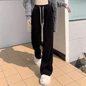 Nuovi <span class=keywords><strong>pantaloni</strong></span> larghi in <span class=keywords><strong>velluto</strong></span> di cotone da <span class=keywords><strong>donna</strong></span> in <span class=keywords><strong>velluto</strong></span> a 25 stile in <span class=keywords><strong>velluto</strong></span> Casual dimagrante per Smiley doppia cintura autunno - Product Image 2