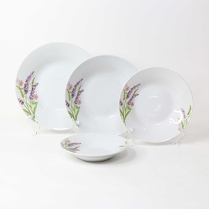 Bán Hot Gốm Sâu Món Ăn Tấm Súp Gốm Với Thực Vật Thiết Kế Súp Tấm Với Dòng Vàng Với In Ấn Tùy Chỉnh - Product Image 5