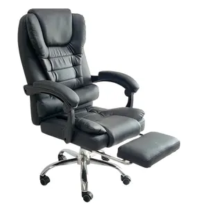2024 New Boss Cheap Director Manager Pu Leather Executive Swivel Office Massage Chairs With Footrest