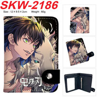 Dompet Kulit PU Nezuko Anime Terbaru, Kartun Keren, Hadiah Ulang Tahun Anak, Anti-Hilang, Portabel, Tempat Kartu ID, Kantong Koin, Grosir
