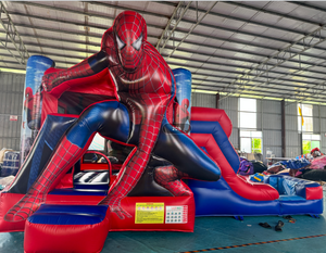 Château gonflable commercial <span class=keywords><strong>Spiderman</strong></span>, trampoline <span class=keywords><strong>Spiderman</strong></span>, maison de rebond, combo de trampoline avec toboggan pour fête d'enfants - Product Image 1