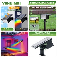 Projecteurs solaires étanches IP65 OEM/ODM pour extérieur, 32 LED, éclairage solaire à piquet pour allée, jardin, cour
