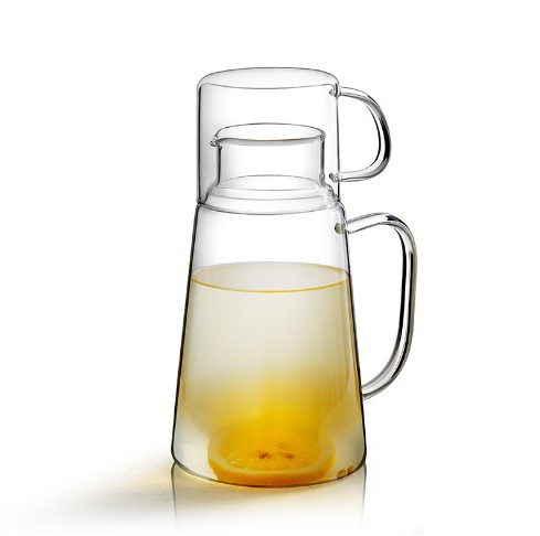 Wholesale Clear Glass Pitcher Set Cool Water Glass Water Jug Set
