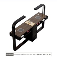 Ensemble table et chaise de manucure moderne, table à ongles de luxe de haute qualité, mobilier de salon de beauté économique, style minimaliste tendance, pas cher
