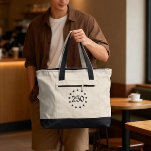 Borsa per il Giorno dell'Indipendenza, Patriottica 1776-2026, Grande Borsa Regalo per il 4 Luglio, Borsa in Tela con Cerniera per il 250° <span class=keywords><strong>Anniversario</strong></span> degli USA - Product Image 2