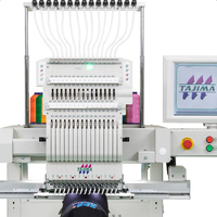 Haute qualité Original Tajima TMEZ-SC1501 Machine à broder tête unique 15 aiguilles chapeau Machine à broder prix bon marché