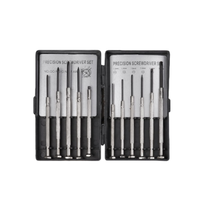 Ensemble d'outils combinés de tournevis en acier de 11 pièces pour le démontage et l'assemblage d'horloges, fonctionnement manuel, emballage en seau, personnalisable OEM