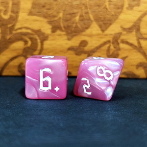 Vente en gros <span class=keywords><strong>de</strong></span> dés personnalisés polyédriques à 7 filières en acrylique perlé violet mdn pour jeux <span class=keywords><strong>de</strong></span> rôle - Product Image 6