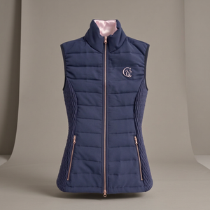 <b>Women</b>’s Quilted Equestrian Riding Vest – Lightweight <b>Thermal</b> Puffer Bodywarmer with Rose Gold Hardware for Outdoor Sports - Product Image 2