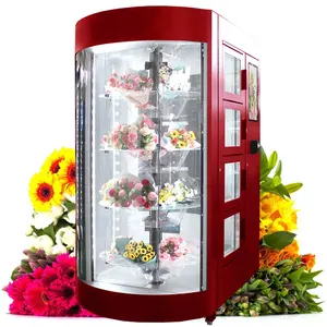 Máquina de venda de flores winnsen, máquina de venda para buquês, varejo automático, com prateleira transparente e janela grande